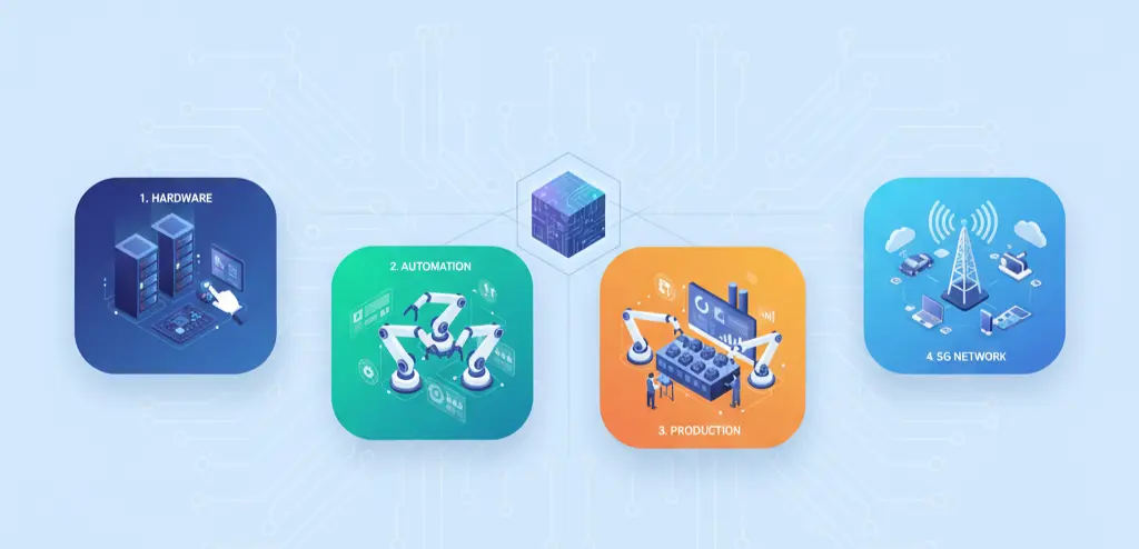 Abstract circuit board and data flow background